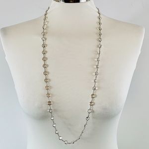 Swarovski 11.5mm Clear Crystal Bezel 36" Necklace